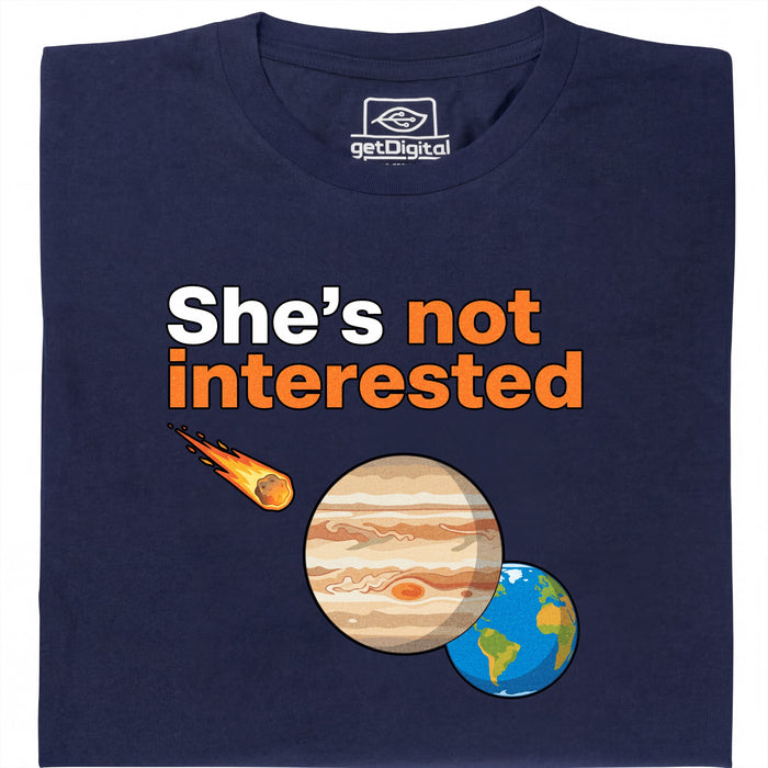 She's not interested - Vista principal Camiseta Azul marino