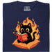 Gatto Nero Legge "Evil Plans" - Piani Malvagi con Stile - Vista Principale T-Shirt Blu Navy