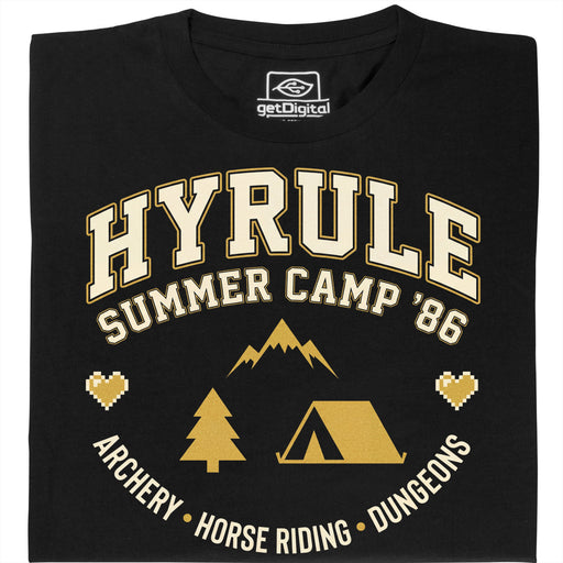 Hyrule Summer Camp - Vista frontale T-shirt Nero