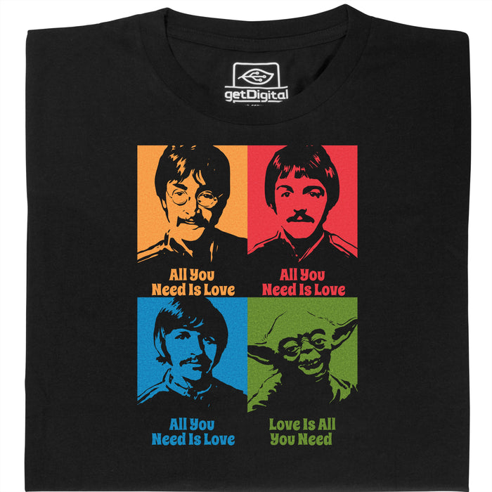 Love is all you need - Hauptansicht T-Shirt Schwarz