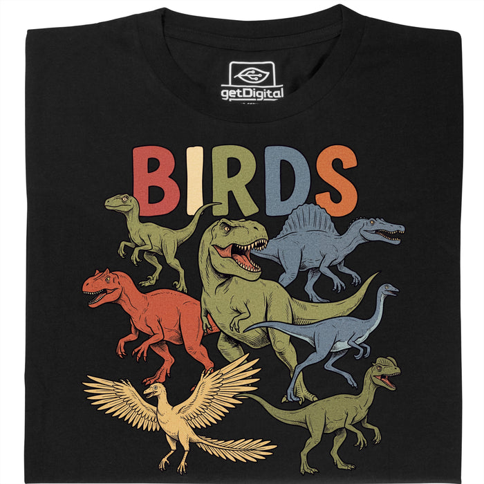 BIRDS - Hauptansicht T-Shirt Schwarz