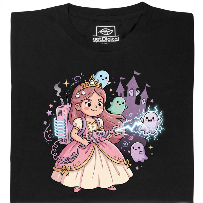 Nerdy Princess &amp; The Glitter Ghosts - Vista principale T-Shirt Nero