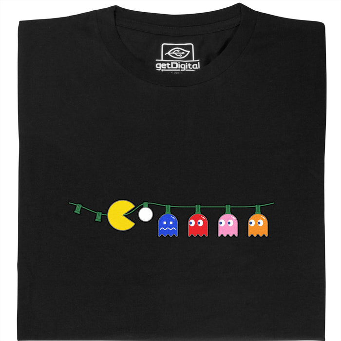 Waka Waka Noël - La Guirlande Lumineuse comme Festin - Vue principale T-Shirt Noir
