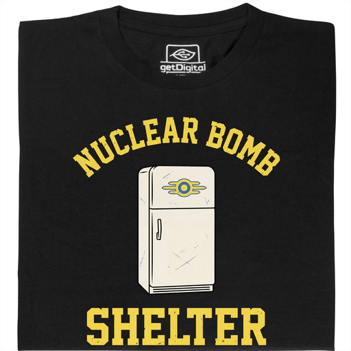 Nuclear Bomb Shelter Frigorifero - Vista frontale T-Shirt Nero