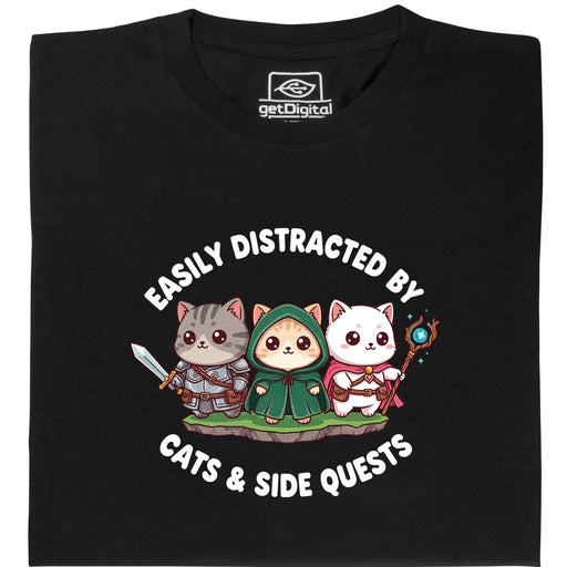Cats &amp; Sidequests - Vista principale T-Shirt Nero