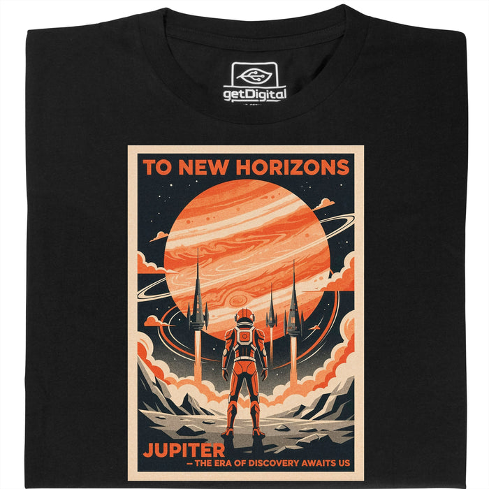 To New Horizons - Vista principale T-shirt Nero
