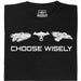 Choose Your Spaceship - Vista principal Camiseta Negro