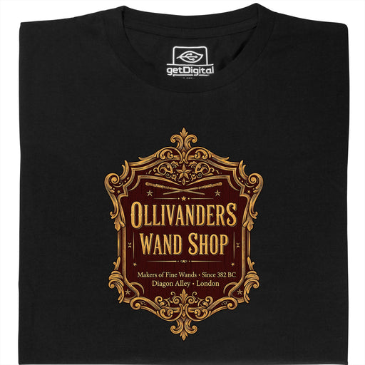 Ollivanders Wand Shop - Vista principale T-shirt Nero