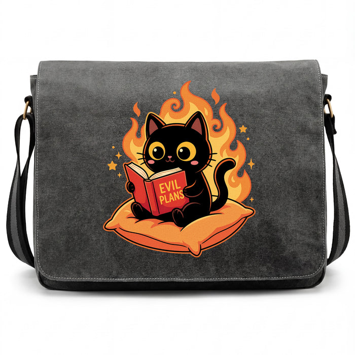 Gatto Nero Legge "Evil Plans" - Piani Malvagi con Stile - Vista Principale Borsa