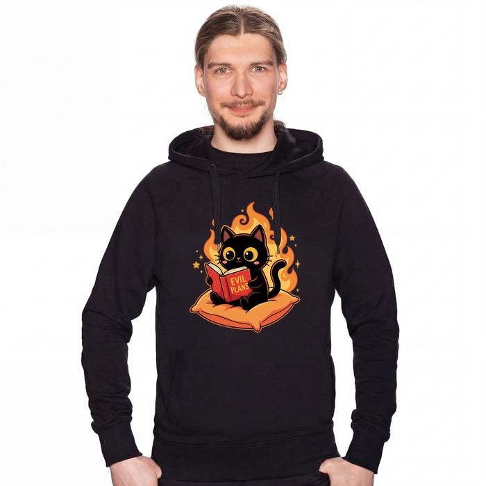 Gatto Nero Legge "Evil Plans" - Piani Malvagi con Stile - Felpa Uomo David