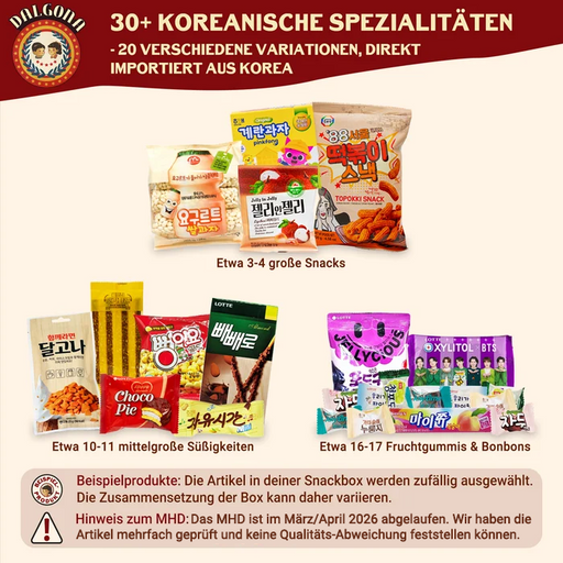 Scatola Snack Dalgona Corea "Soccorso" - Gratis invece di buttare