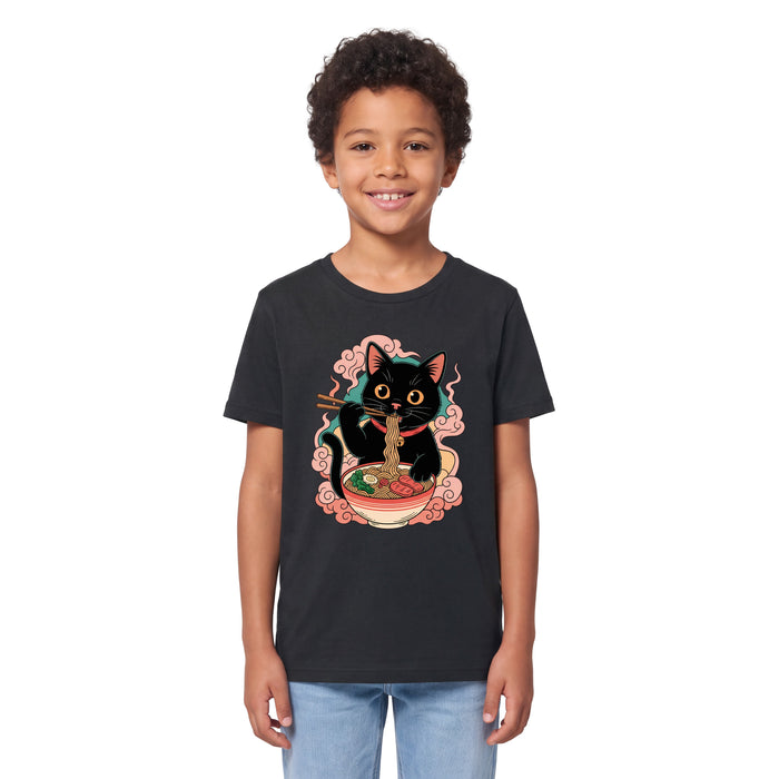 Ramen Katze - Kindershirt Model Junge 1