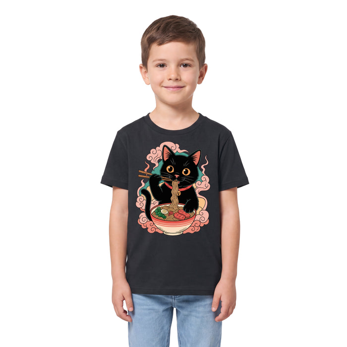 Ramen Katze - Kindershirt Model Junge 2