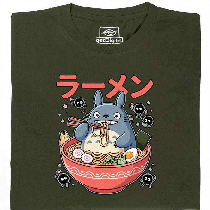 Forest Spirit Ramen - Main view T-Shirt Dark Green