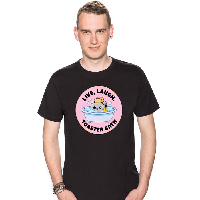 Live, Laugh, Toaster Bath - T-Shirt Mann Colin