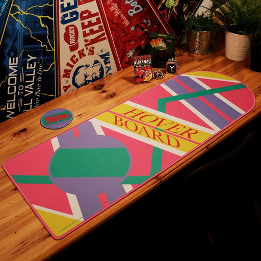 Set Tappetino da Scrivania XL &amp; Sottobicchiere Back to the Future Hoverboard