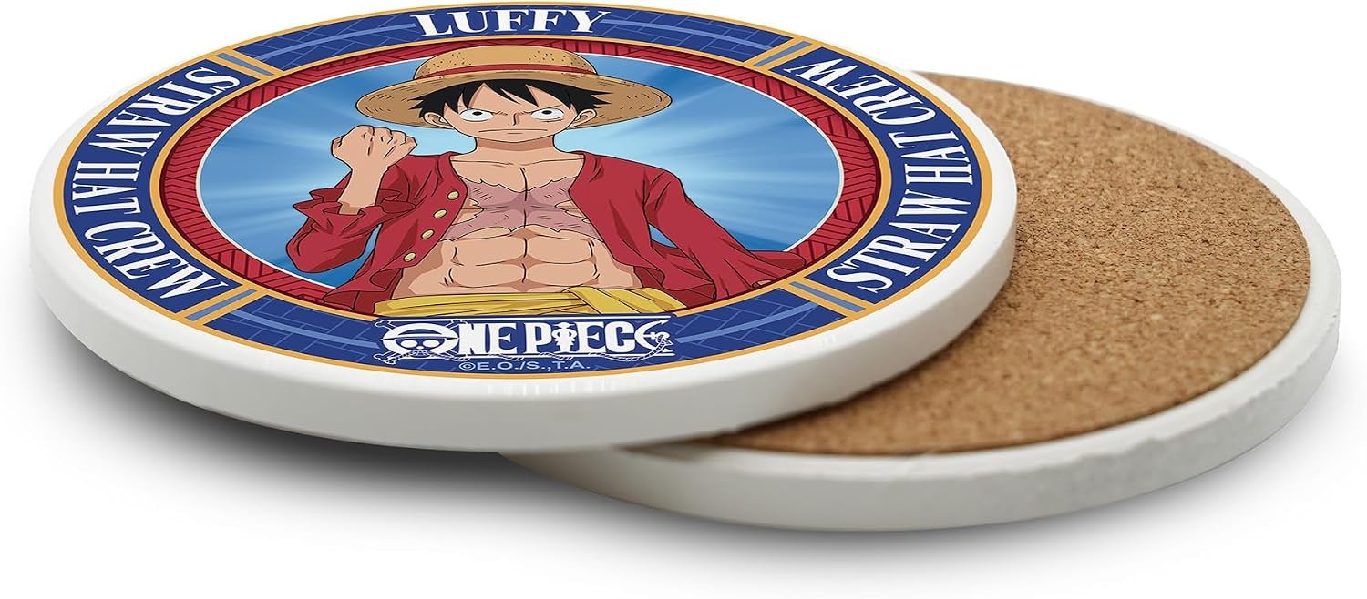 One Piece Keramiek Onderzetters - Monkey D. Luffy
