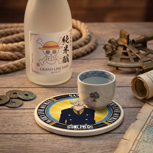 Sottobicchiere in ceramica One Piece con motivo Sanji, vista frontale