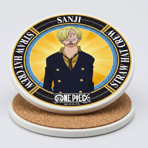 Sottobicchiere in ceramica One Piece con motivo Sanji, vista frontale
