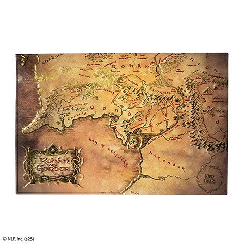 Mappa in Metallo del Signore degli Anelli - Rohan e Gondor (20x30 cm)