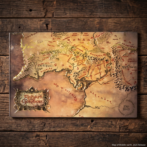 Mappa in Metallo del Signore degli Anelli - Rohan e Gondor (20x30 cm)