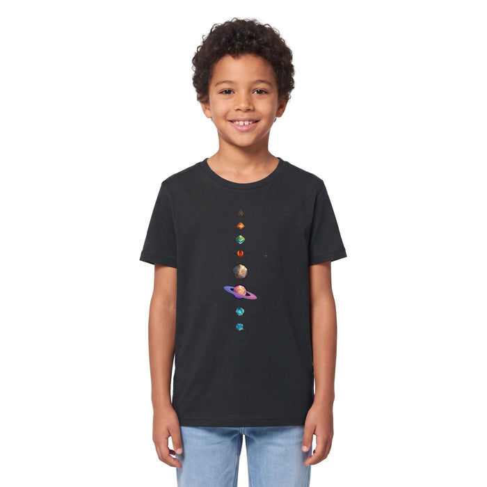 Würfelplaneten - Kindershirt Model Junge 1