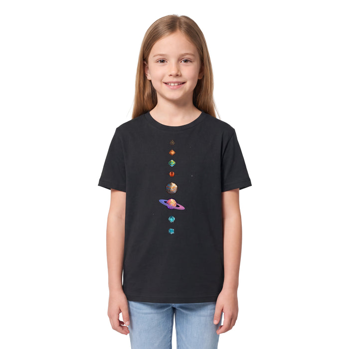 Würfelplaneten - Kindershirt Model Mädchen 1