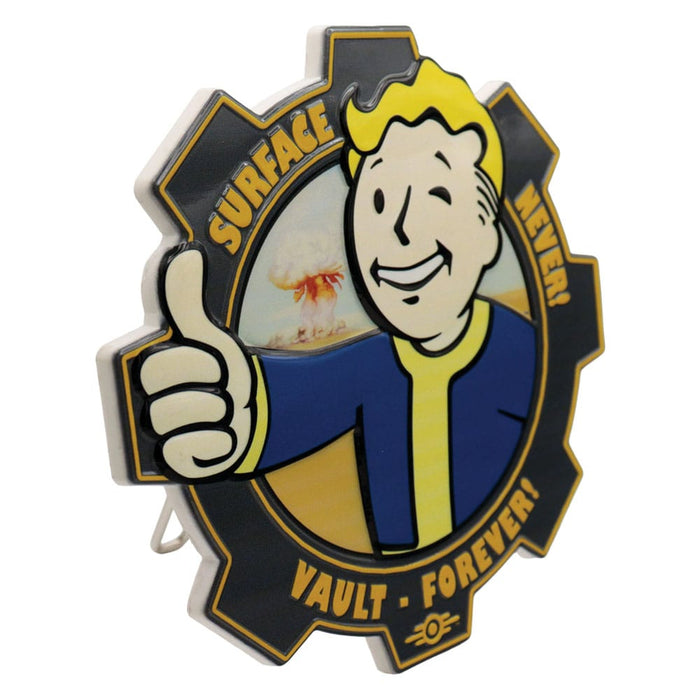 Targa in resina Fallout Vault Boy (Surface Never, Vault Forever)