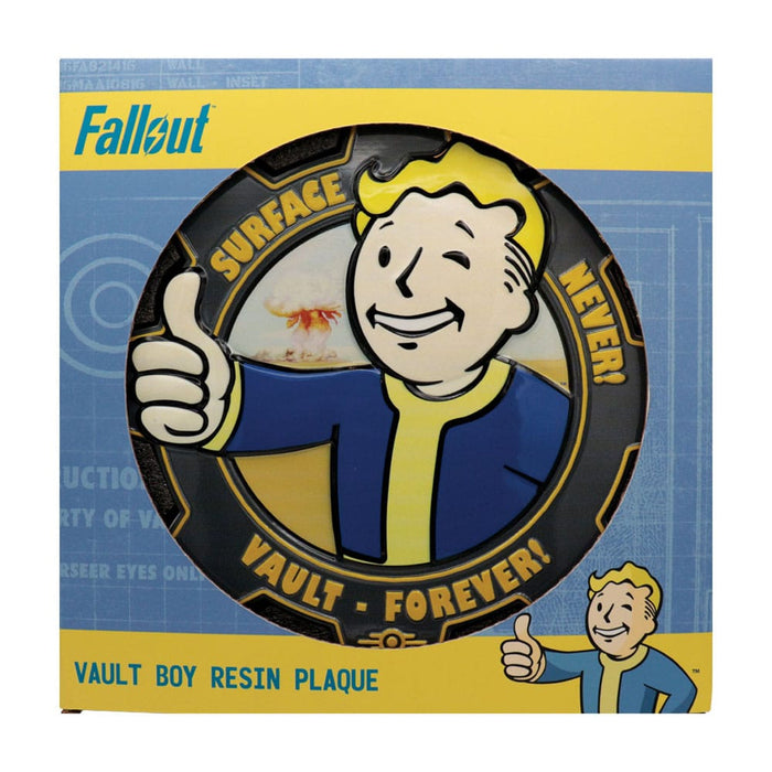 Targa in resina Fallout Vault Boy (Surface Never, Vault Forever)