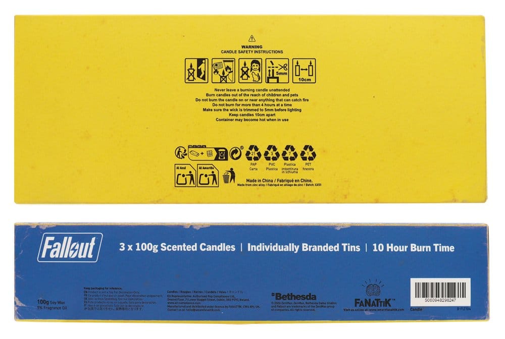 Set di 3 candele profumate Fallout Vault Dweller's