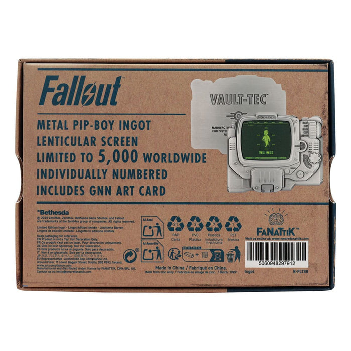 Fallout Pip-Boy Lingotto di Metallo (edizione limitata, 5.000 pezzi)