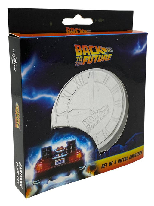 Regreso al futuro juego de 4 posavasos (metal)