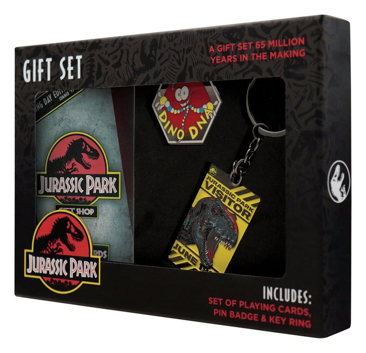 Jurassic Park Gift Box with Playing Cards, Pin and Keyring