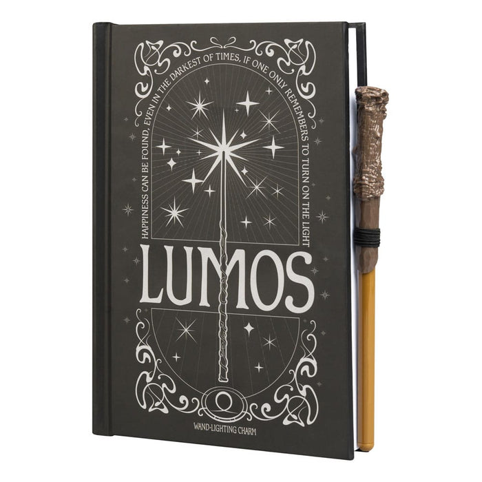 Harry Potter Lumos notebook with wand