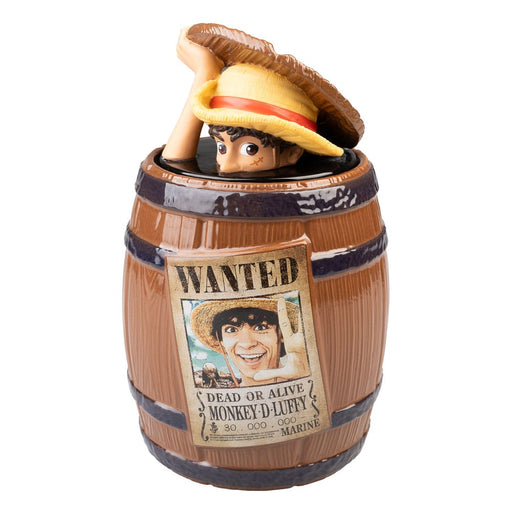 One Piece Bote de galletas barril Monkey D. Luffy (Wanted)
