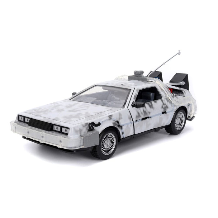 Retour vers le futur voiture miniature DeLorean (édition Frost)