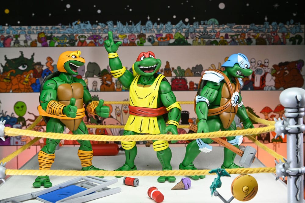 Teenage Mutant Ninja Turtles Stump Wrestling Actiefiguren 4-pack (Archie Comics)