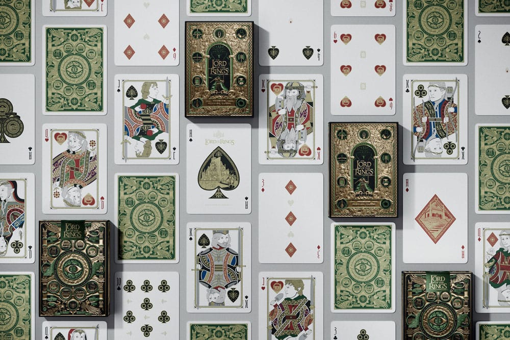 Carte da gioco Il Signore degli Anelli con ornamenti dorati