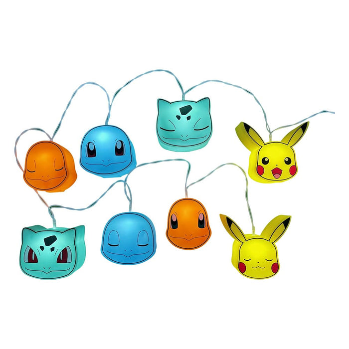 Catena luminosa LED Pokémon Pikachu e trio di starter