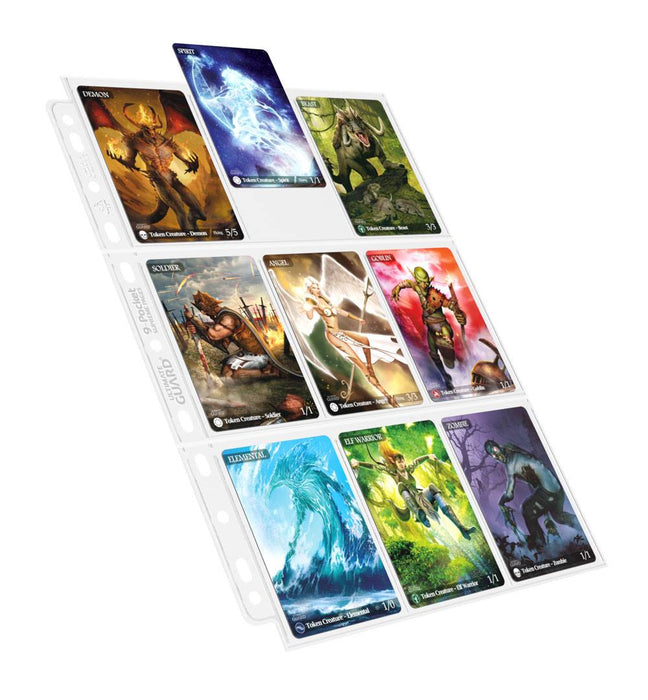 Pagine per raccoglitore Ultimate Guard 9-Pocket a caricamento dall'alto, 100 pezzi