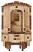 Maquette en bois Harry Potter Poudlard Express